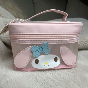 NWT My melody cosmetic mesh pink bag Sanrio
